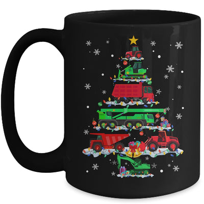 Construction Vehicle Excavator Christmas Tree Funny Xmas Mug | teecentury