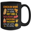 Cooked Chicken Wing Chicken Wing Hot Dog And Bologna Hotdog Mug Coffee Mug | Teecentury.com