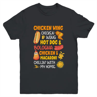 Cooked Chicken Wing Chicken Wing Hot Dog And Bologna Hotdog Youth Youth Shirt | Teecentury.com