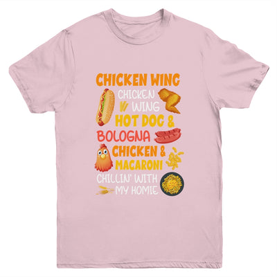 Cooked Chicken Wing Chicken Wing Hot Dog And Bologna Hotdog Youth Youth Shirt | Teecentury.com
