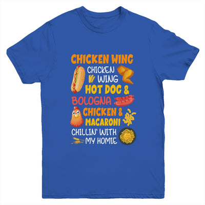 Cooked Chicken Wing Chicken Wing Hot Dog And Bologna Hotdog Youth Youth Shirt | Teecentury.com
