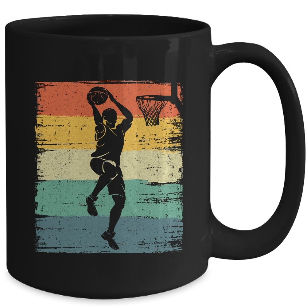 Cool Basketball Art For Men Women Vintage Basketball Player Mug | teecentury