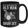 Cool Drummer Art Men Dad Drum Set Player Drum Kit Musician Mug Coffee Mug | Teecentury.com