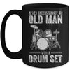 Cool Drummer Art Men Dad Drum Set Player Drum Kit Musician Mug Coffee Mug | Teecentury.com