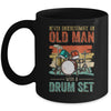 Cool Drummer Dad Art Men Drum Set Player Drum Kit Musician Mug Coffee Mug | Teecentury.com