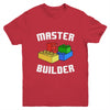 Cool Master Builder Funny Building Blocks Men Women Youth Shirt | teecentury