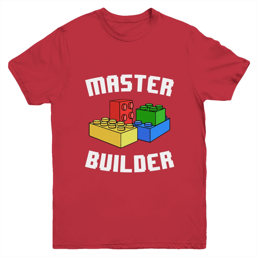 Cool Master Builder Funny Building Blocks Men Women Youth Shirt | teecentury