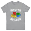 Cool Master Builder Funny Building Blocks Men Women Youth Shirt | teecentury