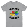 Cool Master Builder Funny Building Blocks Women Men Youth Shirt | teecentury