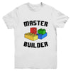 Cool Master Builder Funny Building Blocks Women Men Youth Shirt | teecentury