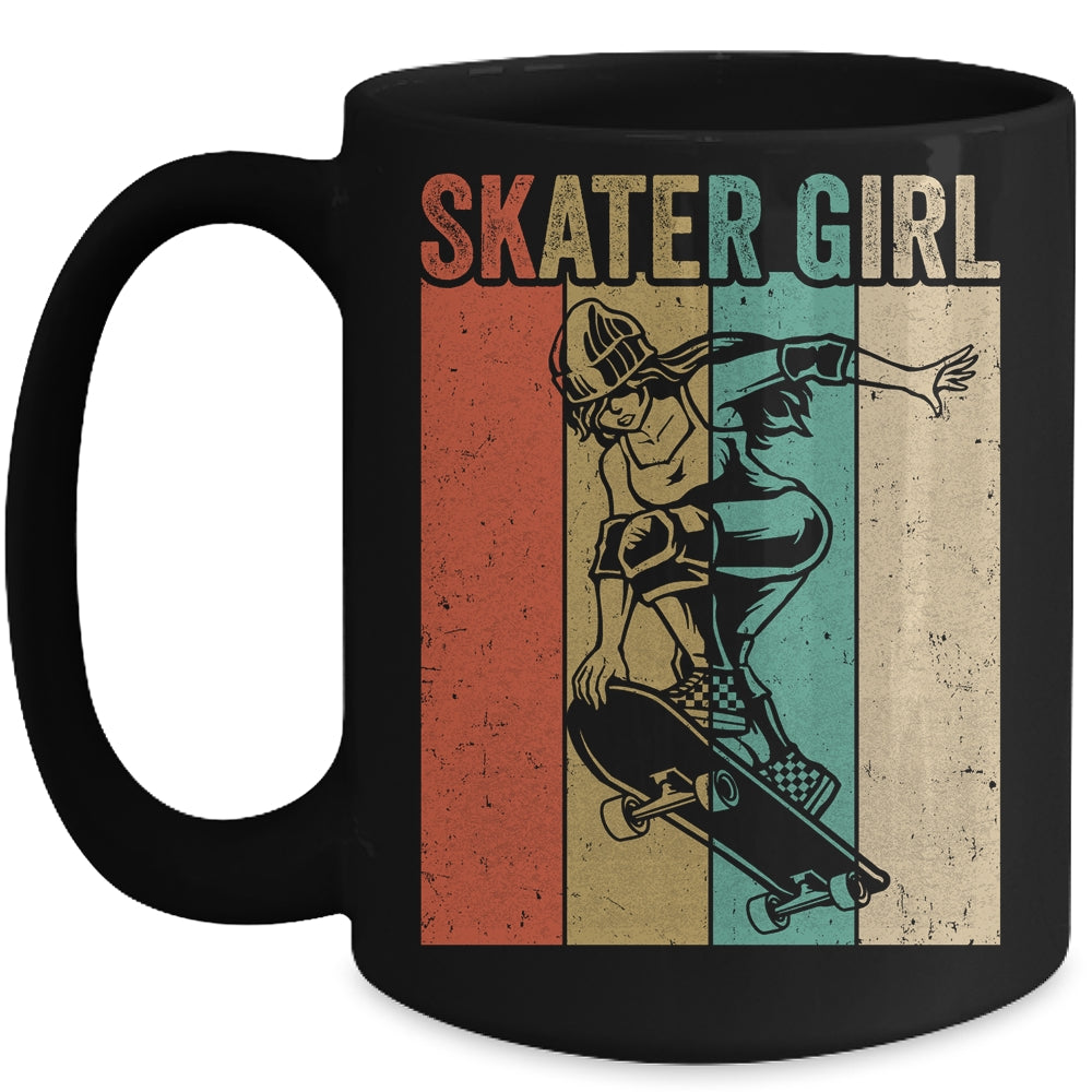 Cool Skater Art Women Girls Skateboarding Skateboard Skating Mug | teecentury