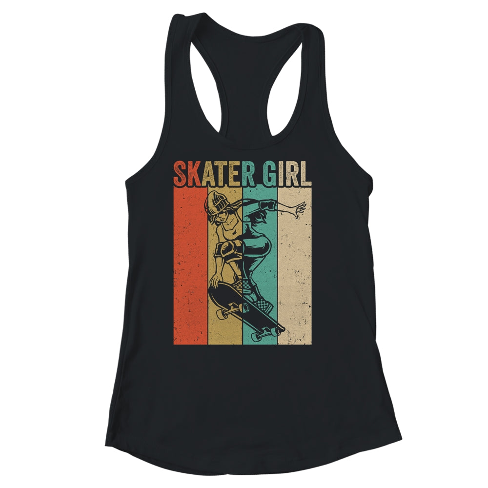 Cool Skater Art Women Girls Skateboarding Skateboard Skating Shirt & Tank Top | teecentury