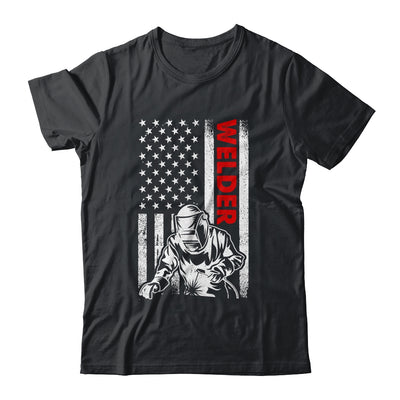 Cool Welder Design For Men Welder Welding Metalwork Us Flag Shirt & Hoodie | teecentury