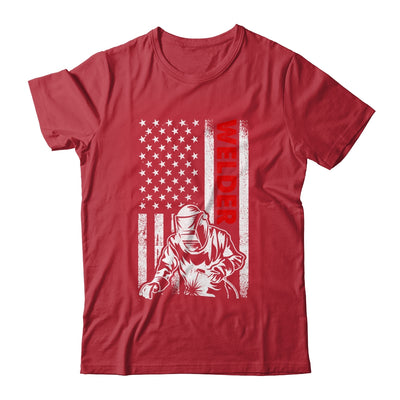 Cool Welder Design For Men Welder Welding Metalwork Us Flag Shirt & Hoodie | teecentury