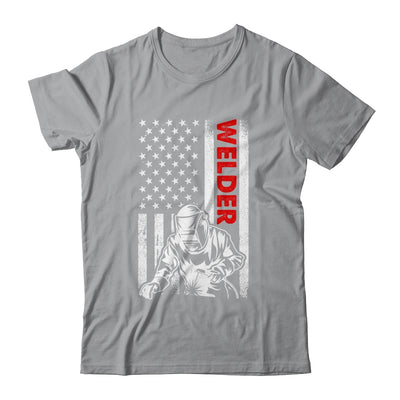 Cool Welder Design For Men Welder Welding Metalwork Us Flag Shirt & Hoodie | teecentury