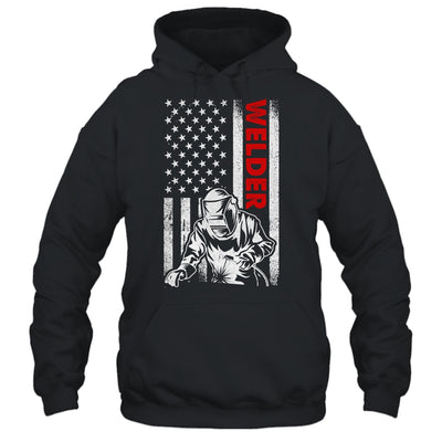 Cool Welder Design For Men Welder Welding Metalwork Us Flag Shirt & Hoodie | teecentury
