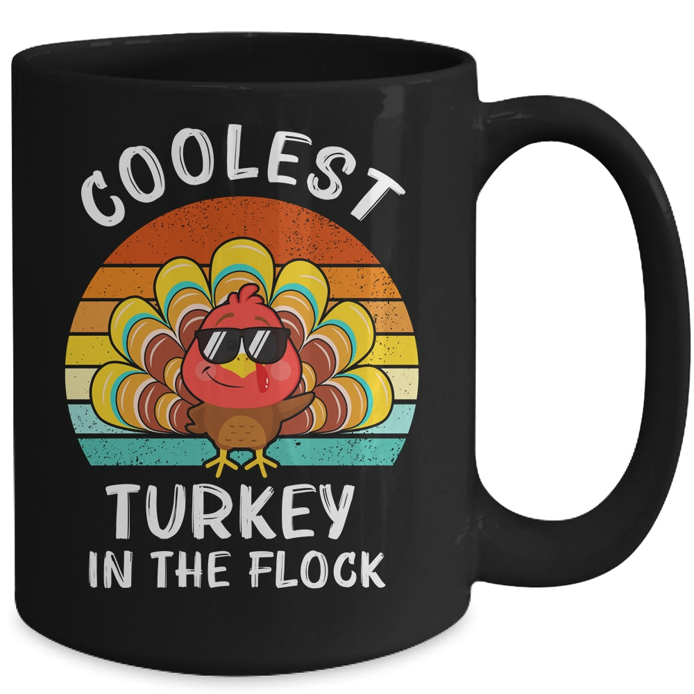 Coolest Turkey In The Flock Thanksgiving Boys Kids Mug Coffee Mug | Teecentury.com