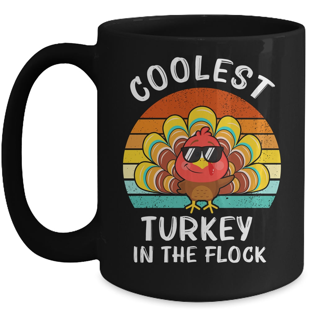 Coolest Turkey In The Flock Thanksgiving Boys Kids Mug Coffee Mug | Teecentury.com