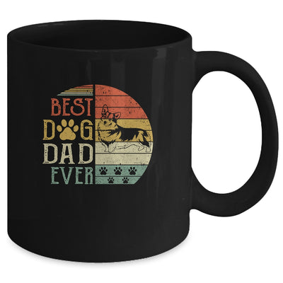 Corgi Best Dog Dad Ever Vintage Father's Day Retro Mug Coffee Mug | Teecentury.com