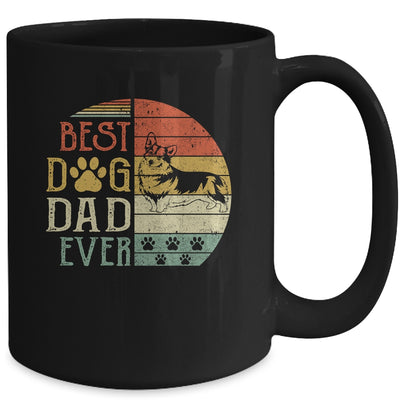 Corgi Best Dog Dad Ever Vintage Father's Day Retro Mug Coffee Mug | Teecentury.com