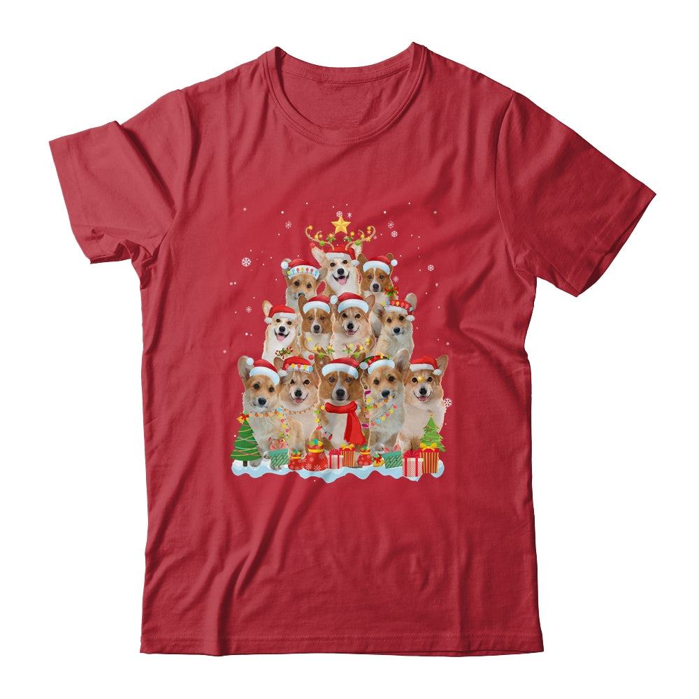 Corgi Christmas Tree Pajama Xmas T-Shirt & Sweatshirt | Teecentury.com