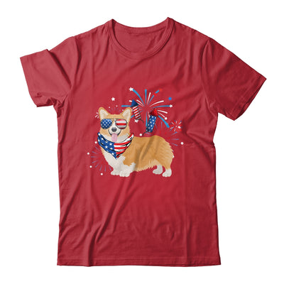 Corgi Dog American USA Flag 4th of July Men women Lover Shirt & Tank Top | teecentury