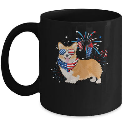 Corgi Dog American USA Flag 4th of July Men women Lover Mug | teecentury