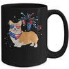 Corgi Dog American USA Flag 4th of July Men women Lover Mug | teecentury