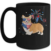 Corgi Dog American USA Flag 4th of July Men women Lover Mug | teecentury