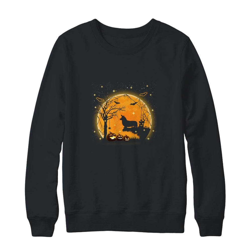 Corgi Dog And Moon Funny Halloween Costume Gift T-Shirt & Sweatshirt | Teecentury.com