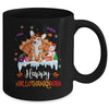 Corgi Happy HalloThanksMas Halloween Thanksgiving Christmas Mug | teecentury