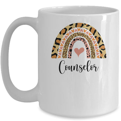 Counselor Rainbow Leopard Funny School Counselor Mug Coffee Mug | Teecentury.com