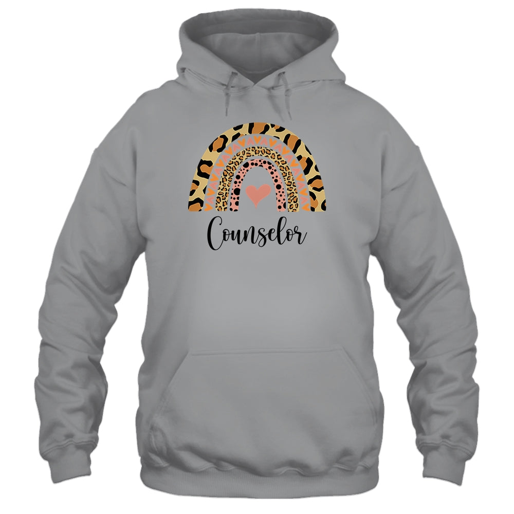 Counselor Rainbow Leopard Funny School Counselor T-Shirt & Tank Top | Teecentury.com