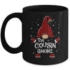 Cousin Gnome Buffalo Plaid Matching Christmas Pajama Gift Mug Coffee Mug | Teecentury.com