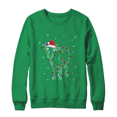 Cow Christmas Light Tree Cow Xmas Snow Lover T-Shirt & Sweatshirt | Teecentury.com