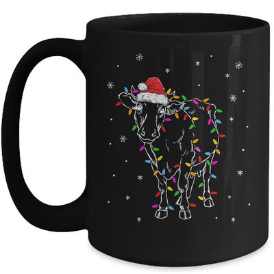 Cow Christmas Light Tree Cow Xmas Snow Lover Mug Coffee Mug | Teecentury.com