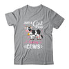 Cow Just A Girl Who Loves Cows Farmer T-Shirt & Tank Top | Teecentury.com