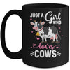 Cow Just A Girl Who Loves Cows Farmer Mug Coffee Mug | Teecentury.com