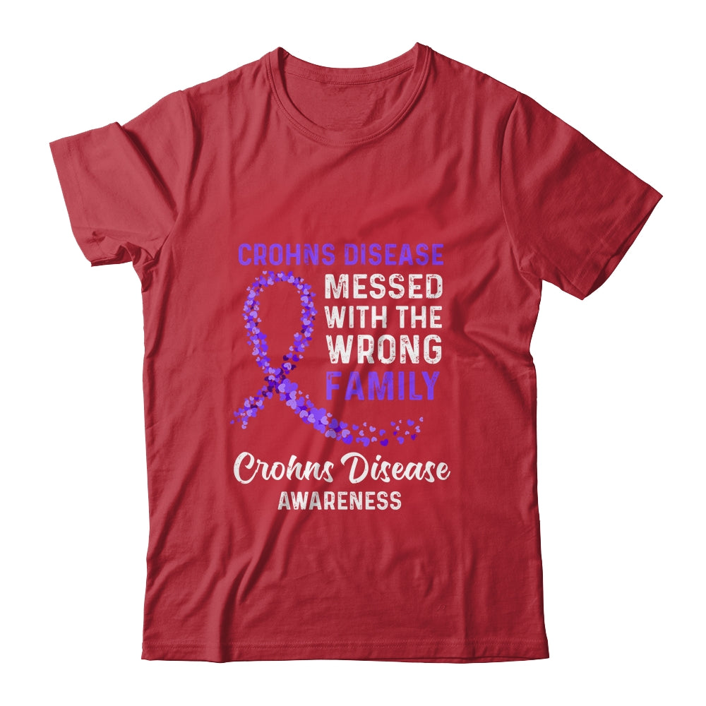 Crohns Disease Awareness Messed With The Wrong Family Support T-Shirt & Hoodie | Teecentury.com