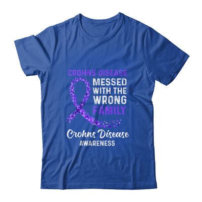 Crohns Disease Awareness Messed With The Wrong Family Support T-Shirt & Hoodie | Teecentury.com