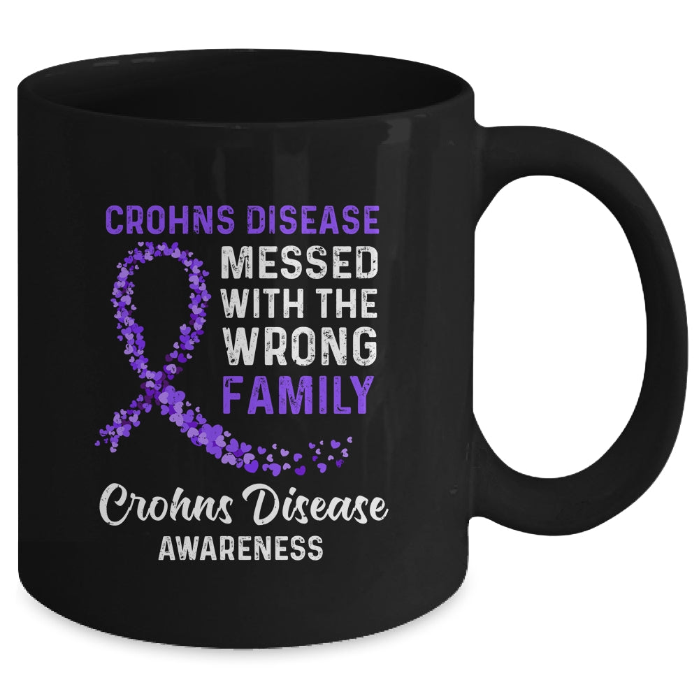 Crohns Disease Awareness Messed With The Wrong Family Support Mug Coffee Mug | Teecentury.com