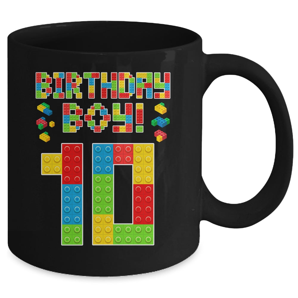 Cute 10th Birthday 10 Years Old Block Building Boys Lover Mug | teecentury