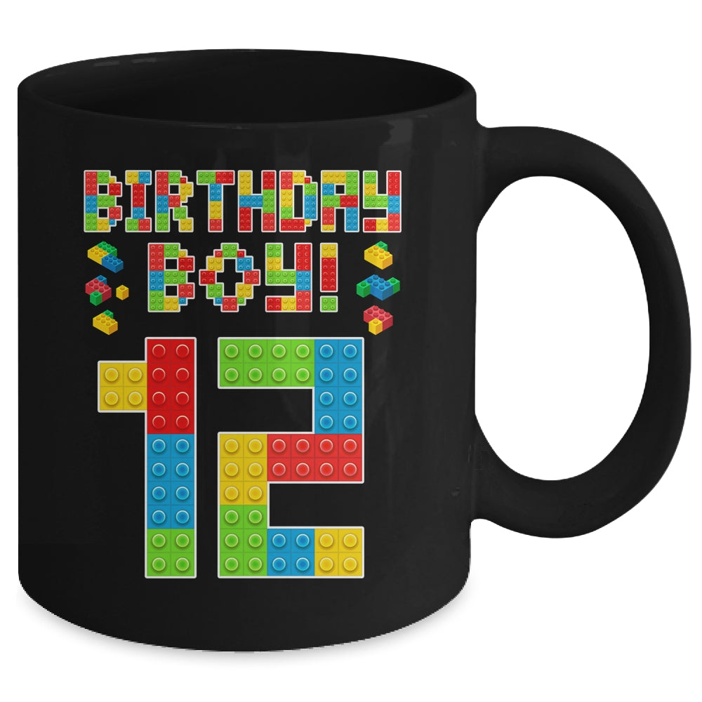 Cute 12th Birthday 12 Years Old Block Building Boys Lover Mug | teecentury