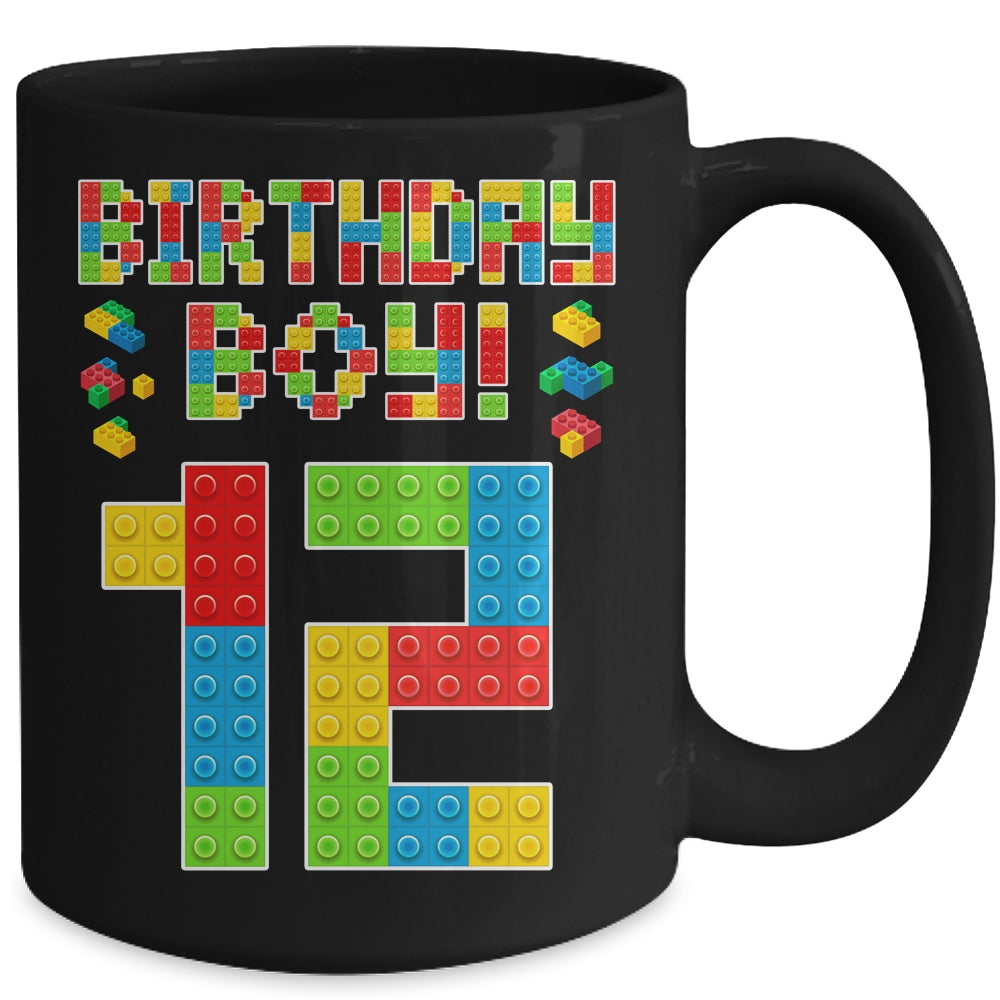 Cute 12th Birthday 12 Years Old Block Building Boys Lover Mug | teecentury