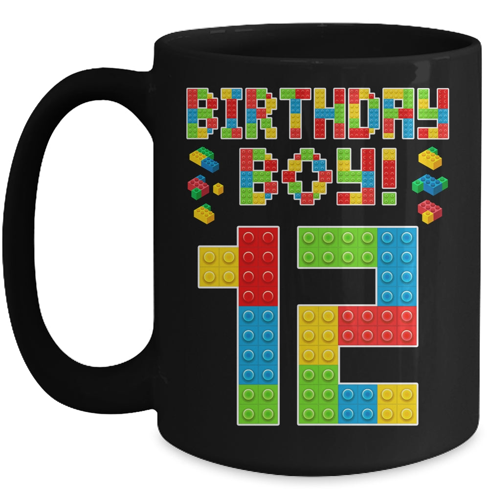 Cute 12th Birthday 12 Years Old Block Building Boys Lover Mug | teecentury