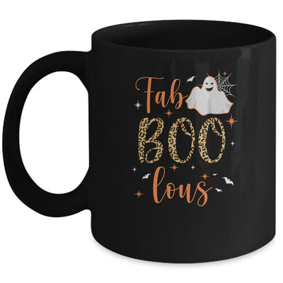 Cute Boo Ghost Halloween Fab Boo Lous Leopard Mug Coffee Mug | Teecentury.com