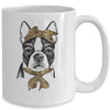 Cute Boston Terrier Mom Leopard Dog Bandana Mother Day Women Girl Mug Coffee Mug | Teecentury.com