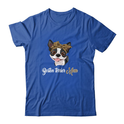 Cute Boston Terrier Mom Leopard Dog Mom Mothers Day T-Shirt & Tank Top | Teecentury.com