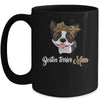 Cute Boston Terrier Mom Leopard Dog Mom Mothers Day Mug Coffee Mug | Teecentury.com