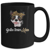 Cute Boston Terrier Mom Leopard Dog Mom Mothers Day Mug Coffee Mug | Teecentury.com